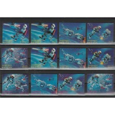 1967 BHUTAN SPAZIO SERIE UOMO NEL COSMO 3D NUOVI 12 VALORI MF70433