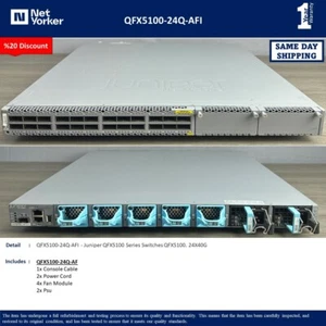 Juniper QFX5100-24Q-AFI 24-Port 40Gb QSFP+ Managed Network Switch - Picture 1 of 6