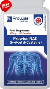 NAC (N-Acetyl-Cysteine) 600mg | 120 Capsules | UK-Made & GMP Certified - Picture 1 of 12