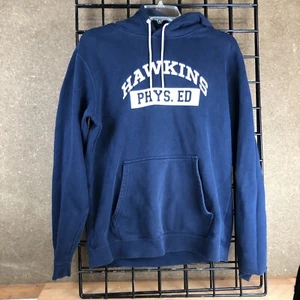 Nike Stranger Things Hawkins High Phys Ed. Pullover Hoodie Navy Blue Medium  - Picture 1 of 13