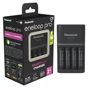 ENELOOP PRO LADEGERÄT SMART QUICK PANASONIC BQ-CC55 + 4 AA AKKUS 2500mAh NEU - Bild 1 von 6