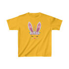 Jolie chemise amusante festive Happy Easter pour enfants drôle rose oreille lapin t-shirt