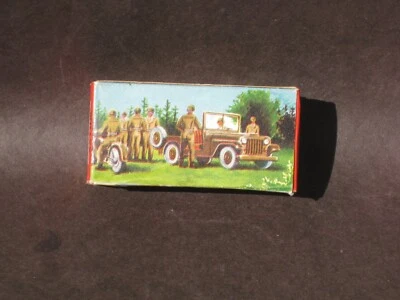 VINTAGE TEKNO (DENMARK) 1950s WILLYS MILITARY JEEP # 814 MINT ORIGINAL BOX - Image 1 of 4