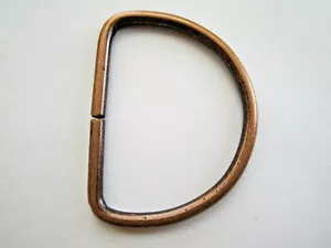 6 VINTAGE NOS WEBER MARKE 1 5/8 ZOLL KUPFERTON DEE D-RING PISTOLE ZAUMHALTER, HANDTASCHE - Bild 1 von 4