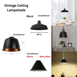 Lámpara de techo vintage retro colgante de metal para sala de estar - Imagen 1 de 39