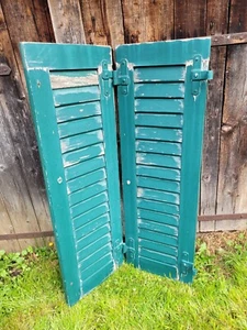 1 doppelter Fensterladen - Holz - gebraucht - Höhe 124 cm, Breite 40,5 cm - Bild 1 von 17