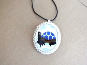 Schildkröte ,Brosche und Anhänger,aus echte Edelstein 4 x 5 cm ( H-46) - Bild 1 von 1