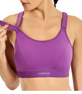 Neu mit Etikett BH Syrokan Ultra Support Sport Orchidee Lila verstellbare Träger 44DD - Bild 1 von 11