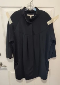 fever Damen schwarze Swing Jacke mit Schal Größe 1X - Bild 1 von 14