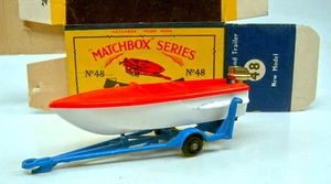 Matchbox RW 48B Sports Boat & Trailer hellblauer Trailer in "C" Box - Bild 1 von 7