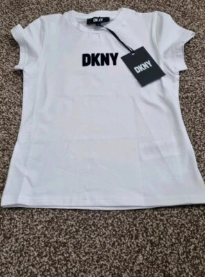New Girls Dkny Logo Tshirt T-shirt Age 6 Years - Image 1 of 4