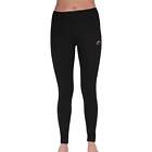 More Mile Excel Long Womens Running Tights Black Ventilated Mesh Training Tight