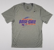 NIKE Mens Boise State Broncos Football Dri-Fit Shirt | Gray | Large | NEW