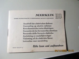 Märklin H0 Bedienungsanleitung Anschluß der elektrischen Bahnen aus 1971 - Bild 1 von 1
