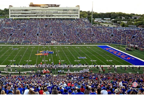 Kansas Jayhawks Unsigned David Booth Kansas Memorial Stadium 11" x 14" Photo Cover