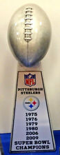 15" LOMBARDI STYLE SUPER BOWL TROPHY PITTSBURGH STEELERS SILVER TONE  RESIN