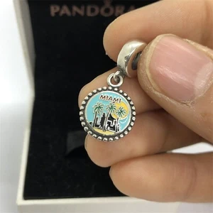 Pandora Miami Charm Beach City Exclusive Dangle Charm Miami Florida Beach Charm - Picture 1 of 4