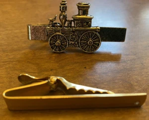 Clips de corbata vintage - ¿Clip locomotora tono plata y clip GF con diamante? Hombre - Imagen 1 de 12