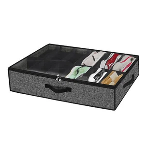 12 Pairs Shoes Storage Organizer Holder Container Under Bed Closet Box Bag - Picture 1 of 12