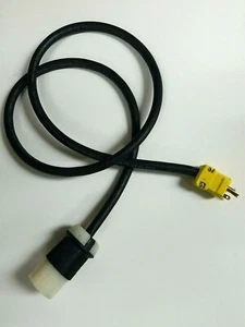 5' industrial power cord 12/3 SOW 600V w/HBL2313 female 20A 125V & HBL5364 male - Picture 1 of 8