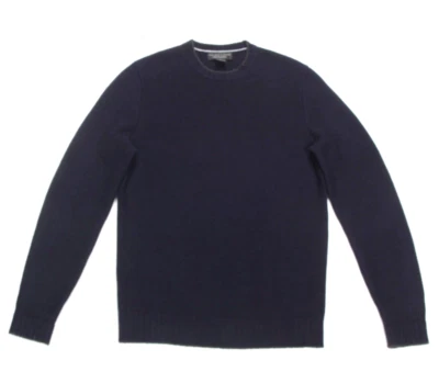 BLOOMINGDALE'S Navy Blue Wool Cashmere Knit Crewneck Men's Sweater sz M /725 - Image 1 of 4