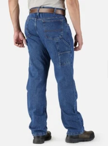 New Berne P423 Mens Stone Wash Dark 100% Cotton Relaxed Carpenter Jeans Various - Picture 1 of 13