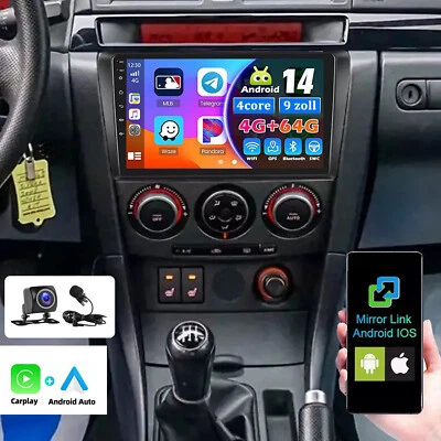 Für Mazda 3 2003-2009 Apple Carplay Autoradio Android 14 4+64G GPS Navi WIFI RDS - Bild 1 von 4