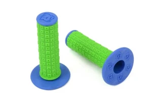 MX Enduro Grips Dual Compound Knobbly GREEN/BLUE. 1 Pair + Free Grip Glue - Imagen 1 de 1