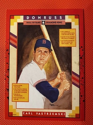 Tarjeta de error Donruss #588 HOF Diamond King Carl Yastrzemski 1989 no (.) After INC Foto 1 de 2
