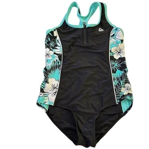 Gerry 16 Plus size Floral One Piece Swimsuit Keyhole Back Multicolor - Picture 1 of 4