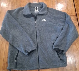 The North Face Full Zip Fleece Jacket Outdoor Hiking Gray Mens Size M TNF Polart - Picture 1 of 6