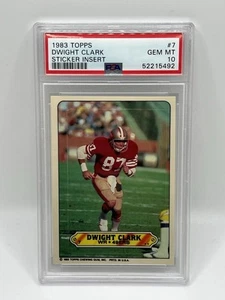 1983 Topps Dwight Clark Sticker Insert #7 PSA 10 Gem Mint 49ers - Picture 1 of 2