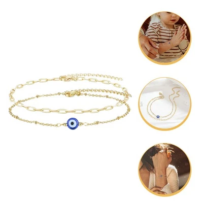  2pcs Blau Evil Eye Charmalband Türkische Amulettarmbänder einstellbarer - Bild 1 von 4