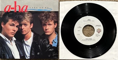 a-ha Take On Me Редкая Промо 45 дюймов Комикс Картинка Рукав 1985 Warner Bros 7" - Изображение 1 из 4