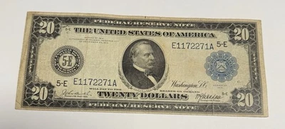 VF 1914 $20 Large Federal Reserve Note RICHMOND (5-E) Fr# 980, U.S. FRN - Image 1 of 2