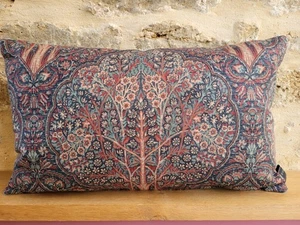 Sanderson Isfahan Persian Trees  Linen Vintage Rare &  Soft Teal Velvet Fabric - Picture 1 of 19