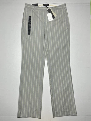 Banana Republic Woman’s Logan Linen Blend Stripe Suit Pants Gray Size 6 NEW - Image 1 of 4