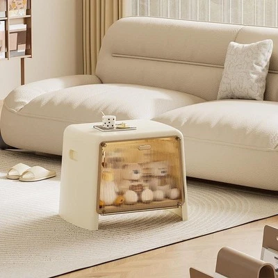 Footrest Portable with Storage Decorative Space Saving Shoe Changing Stool for - Image 1 of 4