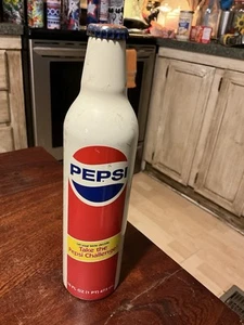 Pepsi Aluminum Bottle Vintage. “Take The Pepsi Challenge” (16) - Picture 1 of 3