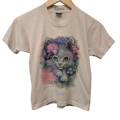 Camiseta De Colección Fruit of the Loom Air Waves Kitten Myrtle Beach SC Y2K 90s Foto 1 de 4