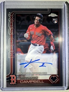2025 Topps Chrome - Autógrafos de novato Kristian Campbell #RA-KC (AU, RC) - Imagen 1 de 2