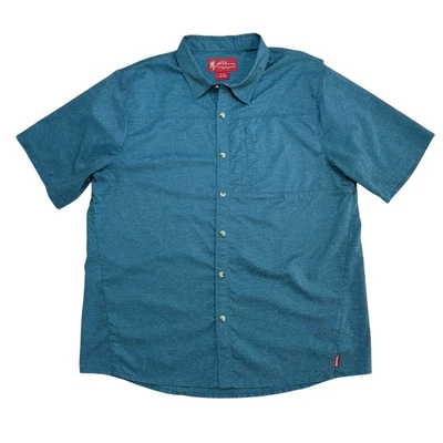 John M Browning Heritage Collection Shirt Mens XL Vented Performance Camp Fish - Image 1 of 4