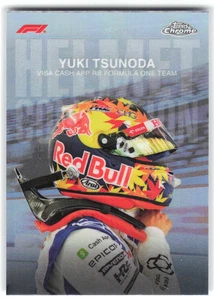 2024 Topps Chrome F1 Yuki Tsunoda #HC-13 Helmet Collection Insert AlphaTauri - Picture 1 of 3