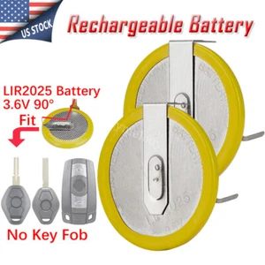 2 Battery LIR2025 For BMW 1 3 5 6 7 Series X3 X5 E46 E38 E61 E83 Remote Key Fob - Picture 1 of 8
