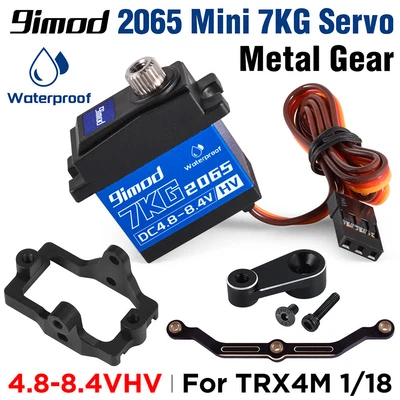 9IMOD 7kg 2065 Mini Servo Metallgetriebe mit Servo Arm für TRX4M 1/18 RC Car