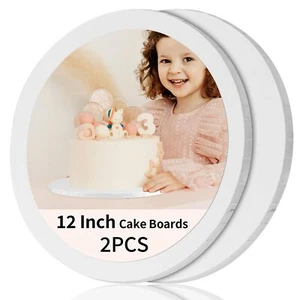 Cake Boards 12 Inch Round - Sturdy 1/2 Inch Cake Drum 12 Inch Cake BoardsCorr... - Picture 1 of 7