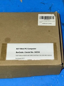 XCY MINI PC COMPUTER INTEL CELRON N2810 WIFI USB 3.0 4GB RAM 32GB SSD - Picture 1 of 4