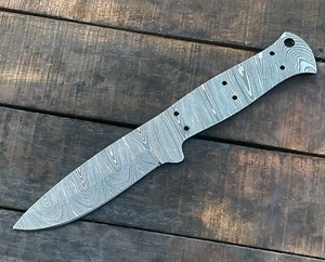 Damaststahl Custom Handmade Jagdmesser Rohling Messerbau Zubehör KPro 24 - Bild 1 von 7