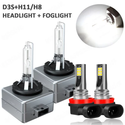 Faro delantero HID para Buick Enclave 2013 2014 D3S + bombillas antiniebla LED H11 Foto 1 de 4