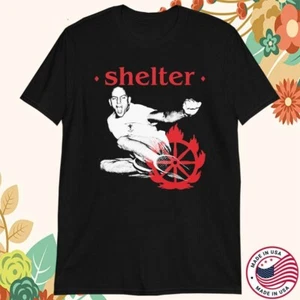 Camiseta Shelter Band manga corta algodón negra todas las tallas para hombre TU415 - Imagen 1 de 3